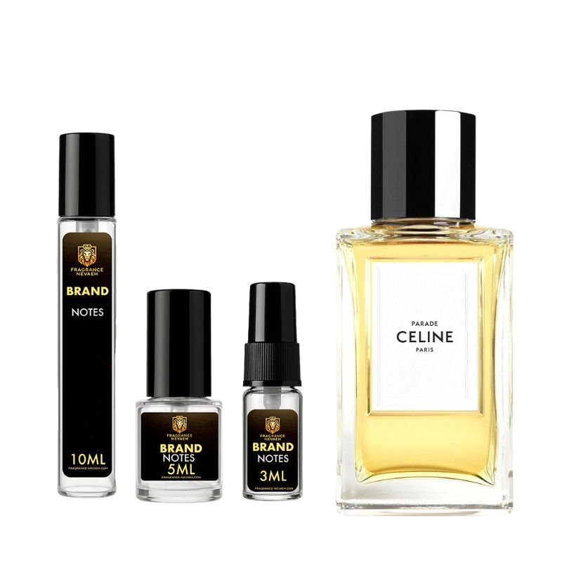 Celine Parade bottle and decant spray vials