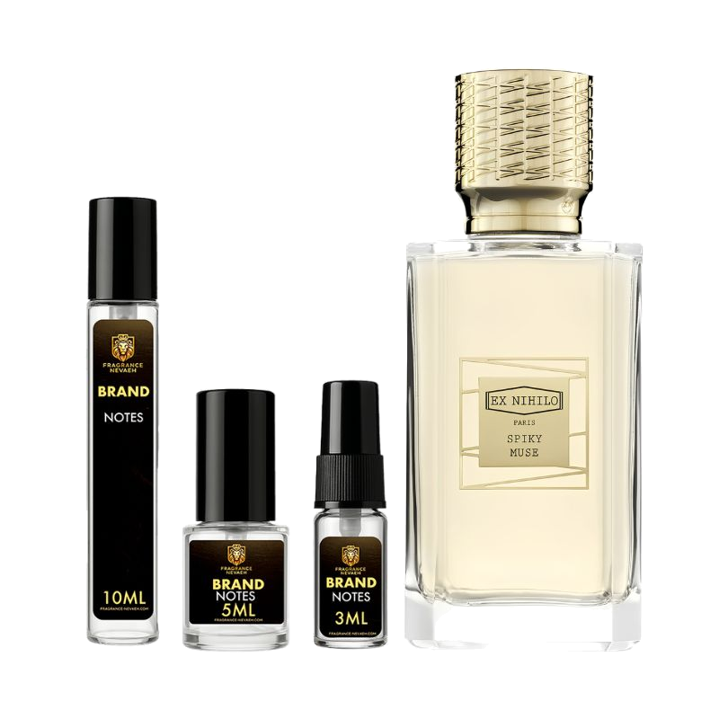Ex Nihilo Spiky Muse bottle and decant spray vials
