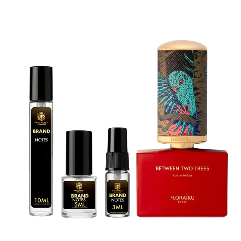 Floraïku Between Two Trees bottle and decant spray vials