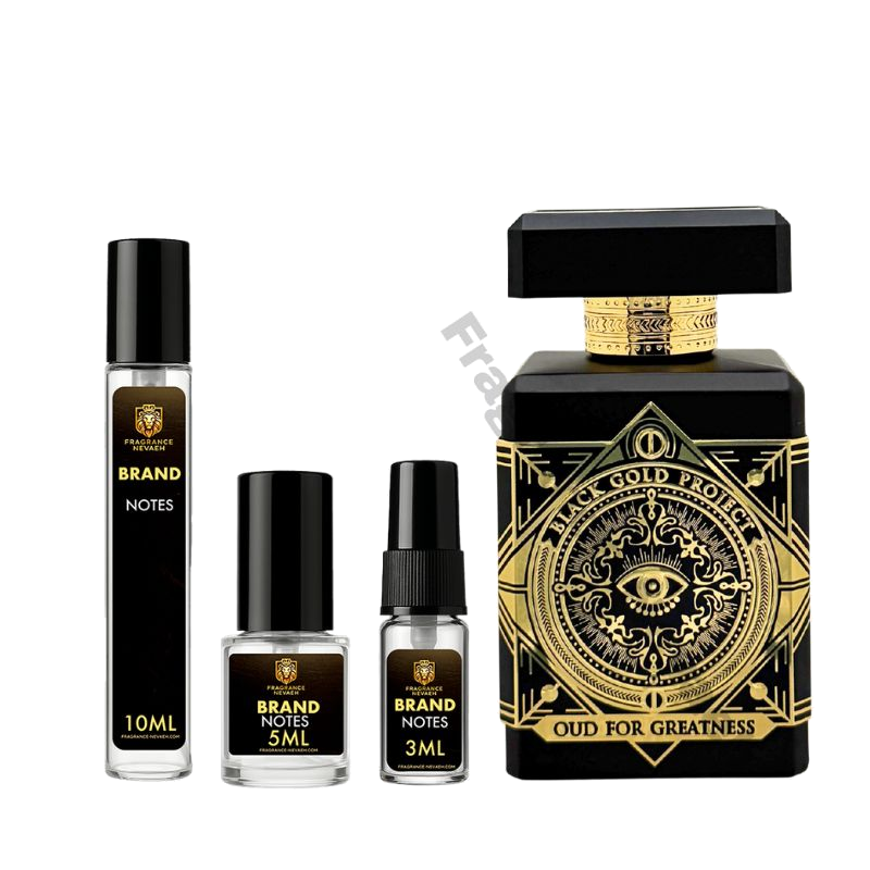 Initio Parfums Privés Oud for Greatness bottle and decant spray vials