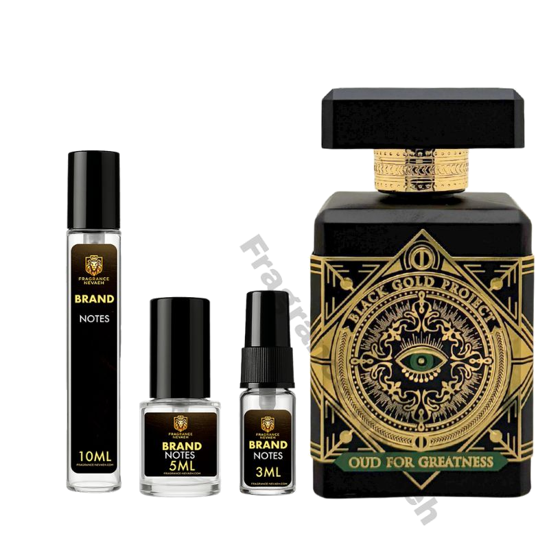Initio Parfums Privés Oud for Greatness Neo bottle and decant spray vials