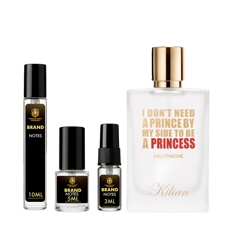 Kilian Princess Eau Fraîche bottle and decant spray vials