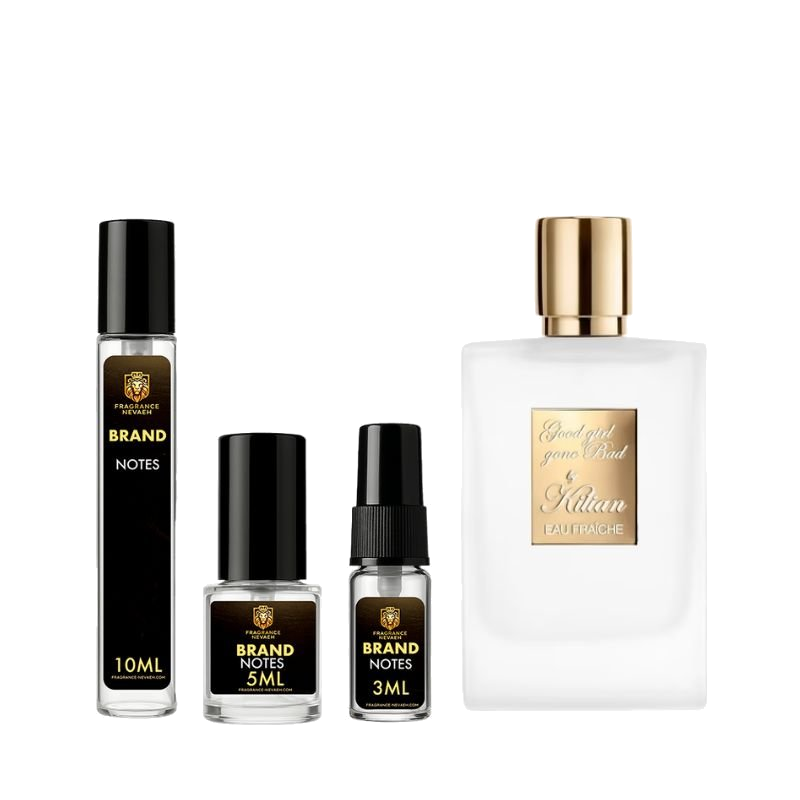 Kilian Good Girl Gone Bad Eau Fraîche bottle and decant spray vials