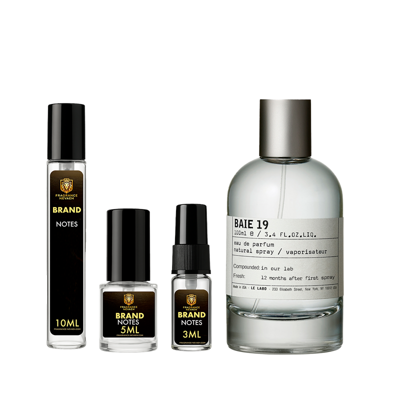 Le Labo Baie 19 bottle and decant spray vials