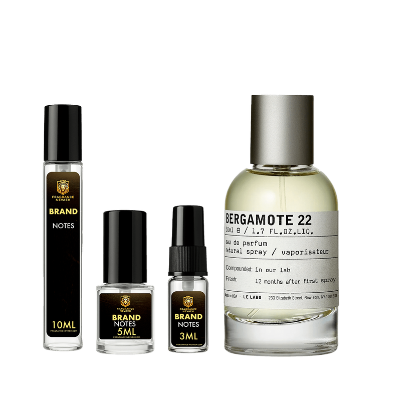 Le Labo Bergamote 22 bottle and decant spray vials