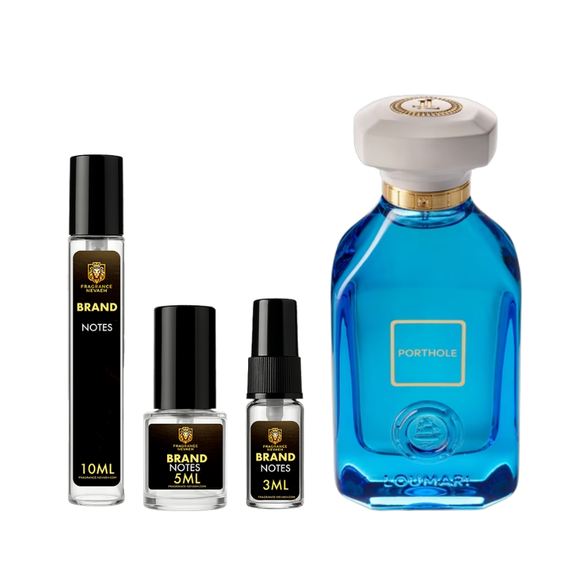 Loumari Porthole bottle and decant spray vials