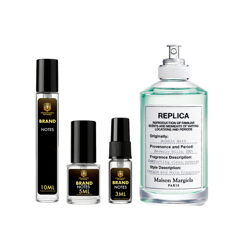 Maison Margiela Replica Bubble Bath bottle and decant spray vials