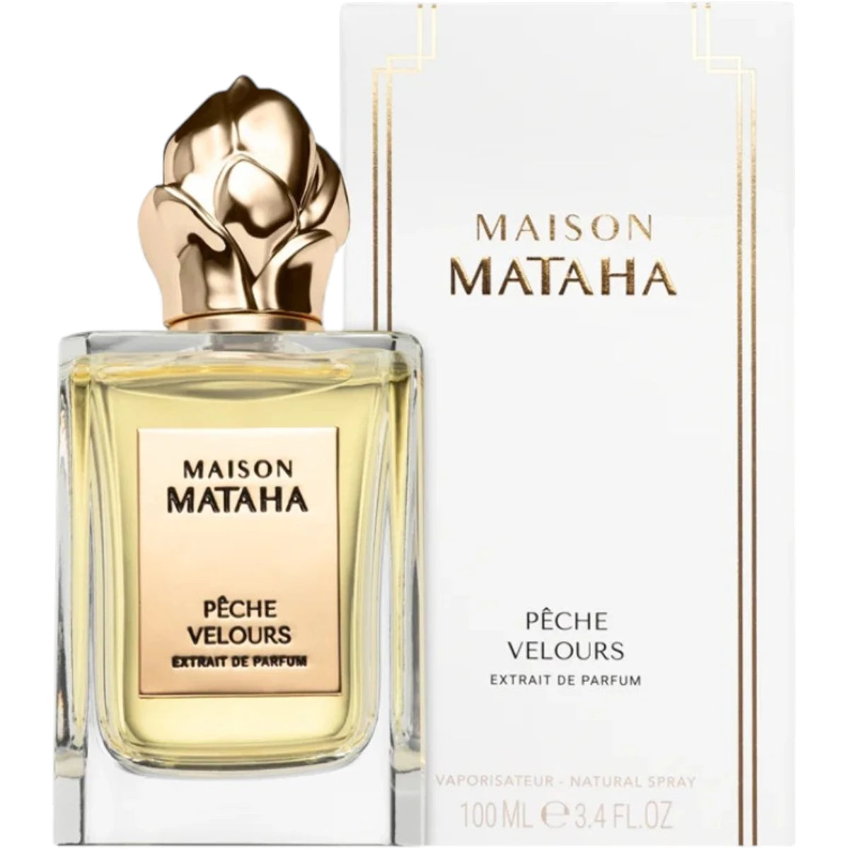 Maison Mataha Pêche Velours Extrait de Parfum 100ml bottle and box