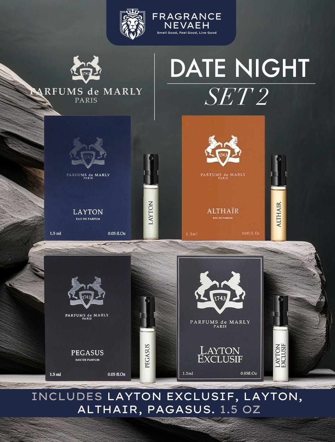 Parfums de Marly Men's Date Night Set 2Discovery SetsFragrance NevaehFragrance Nevaeh