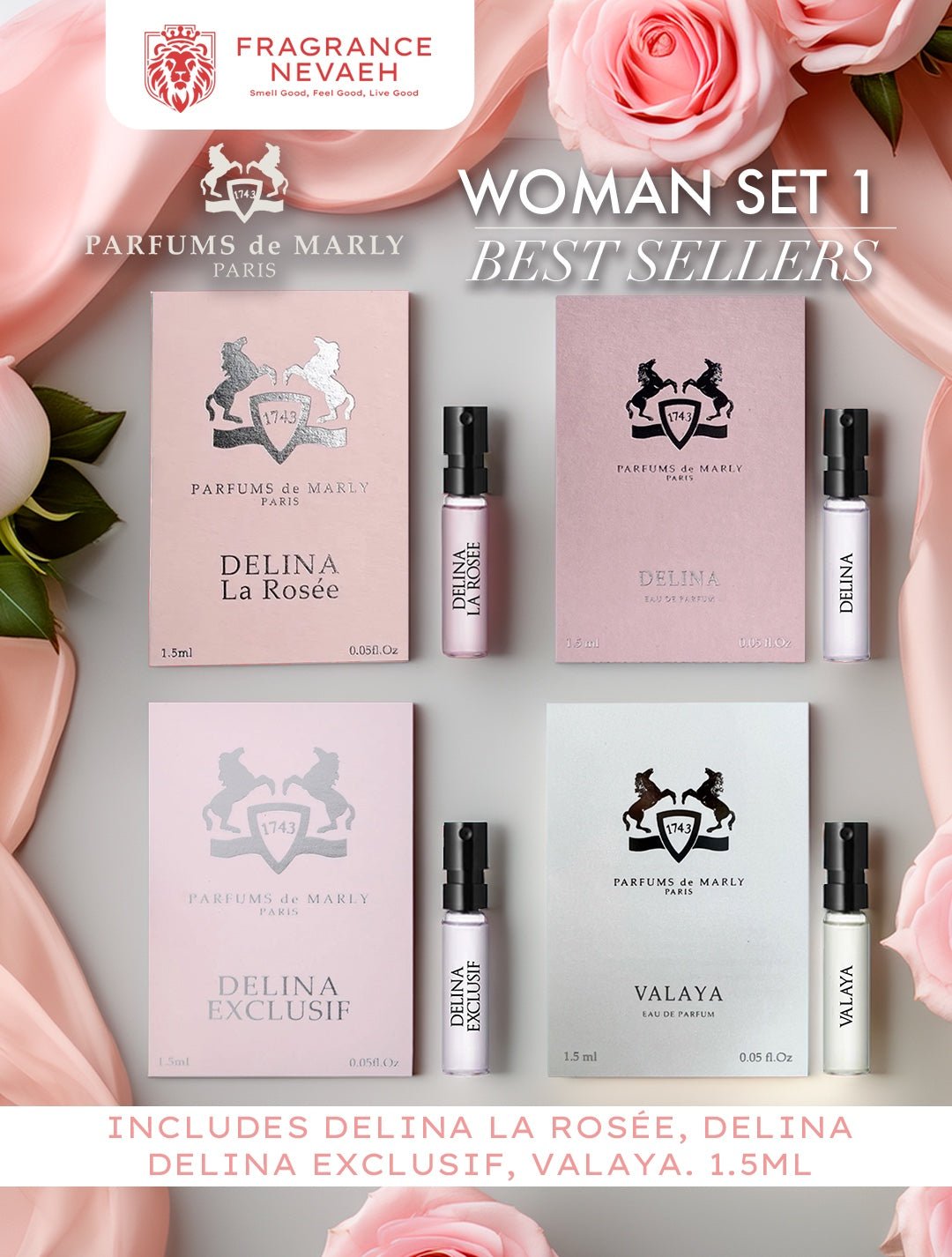 Parfums de Marly Women's Best Seller Sample SetDiscovery SetsFragrance NevaehFragrance Nevaeh