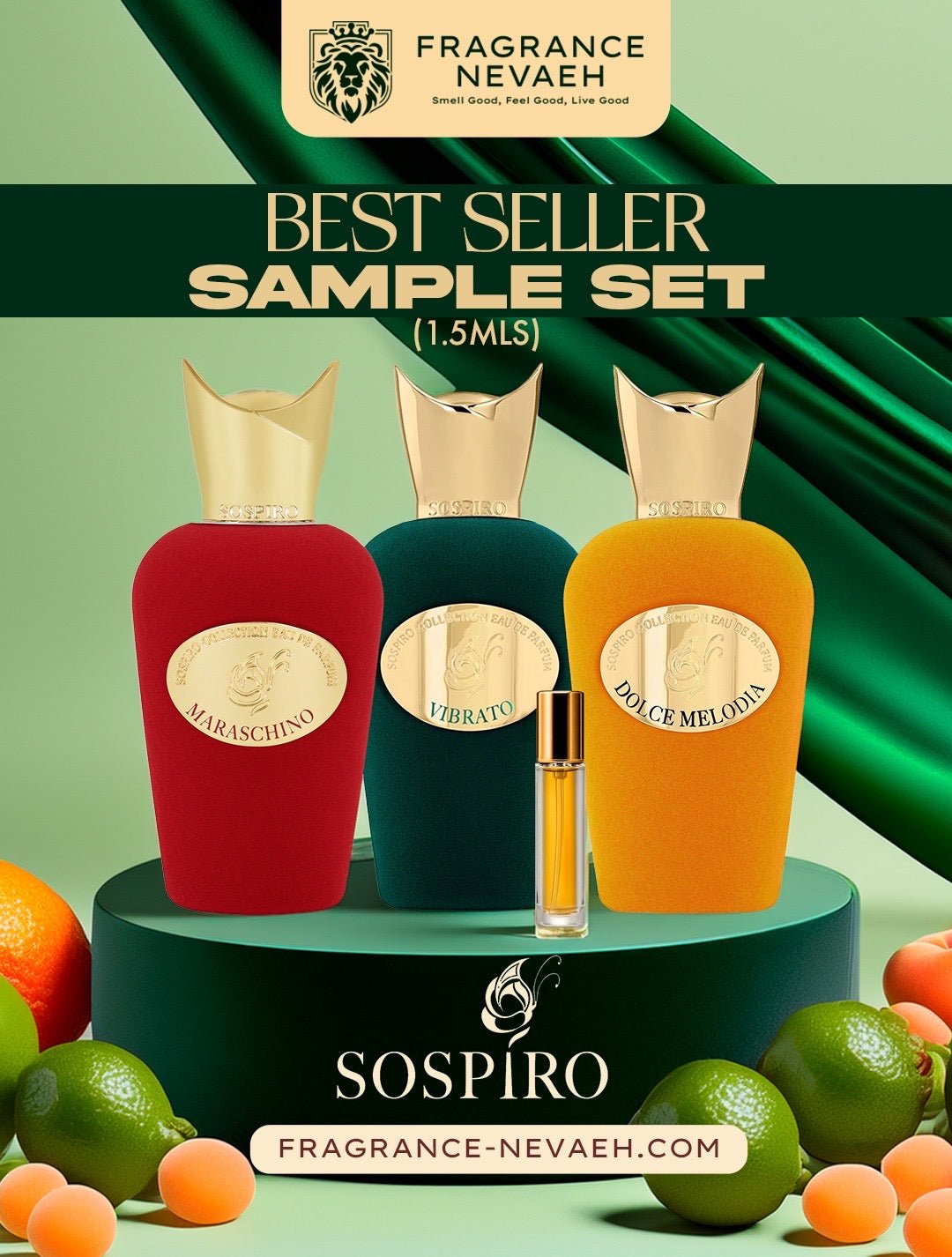 Sospiro Best Sellers Discovery Sample Set – 1.5ml Decants (Sample)Discovery SetsSospiroFragrance Nevaeh